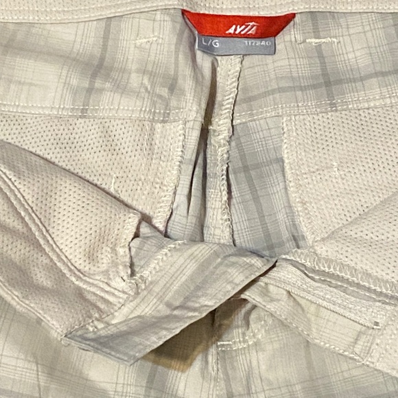 Avia Cream and Gray Athletic Shorts with Plaid Design - Picture 8 of 13